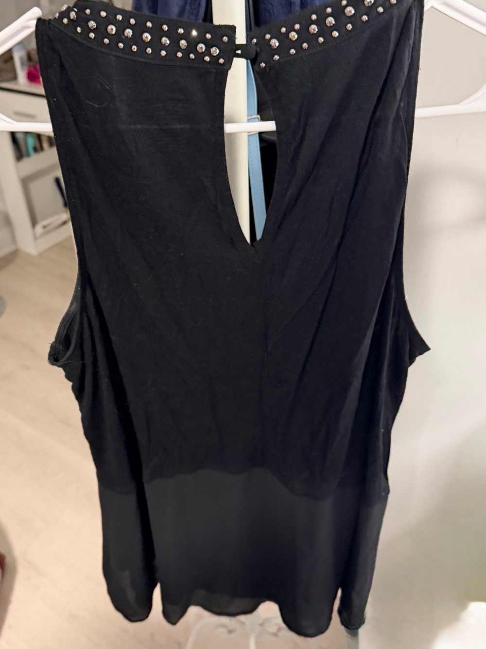 Lane Bryant Black Studded Fringe Sleeveless Camisole - Picture 2 of 5
